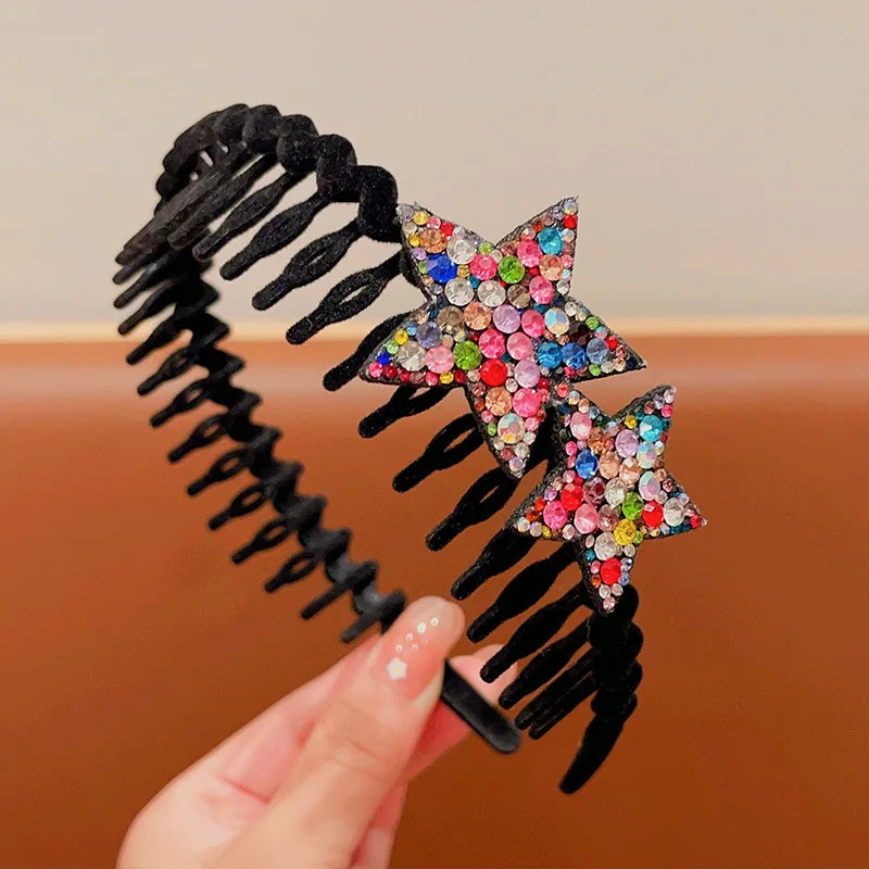 CelestiCharm™ Flocked Star Hairband