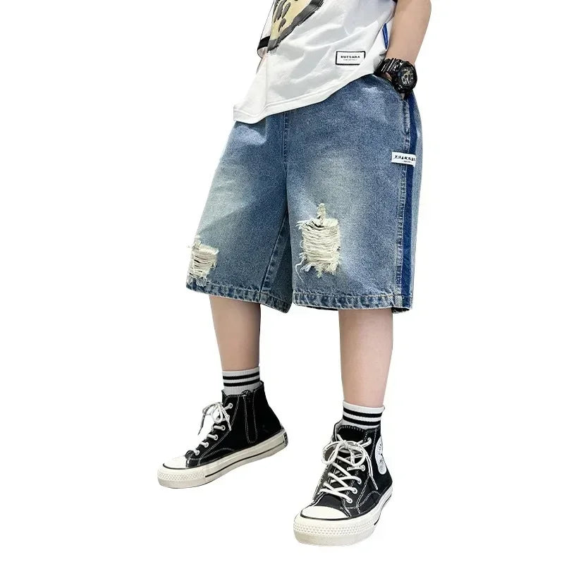 TrendyTrek™ Kids Denim Shorts 2025