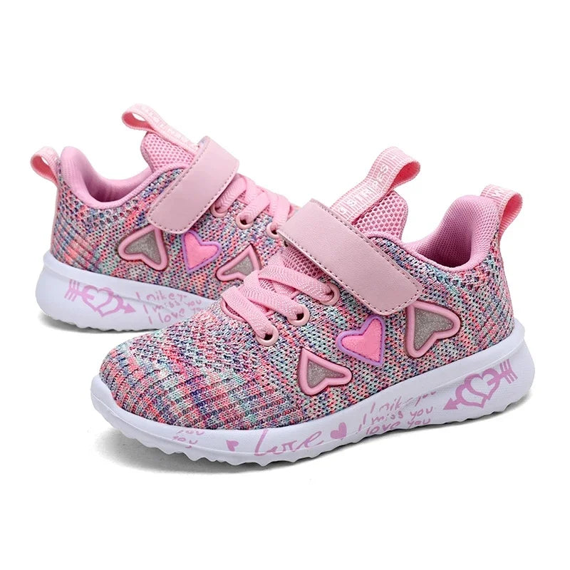 CuteStride™ Girls Cartoon Sneakers