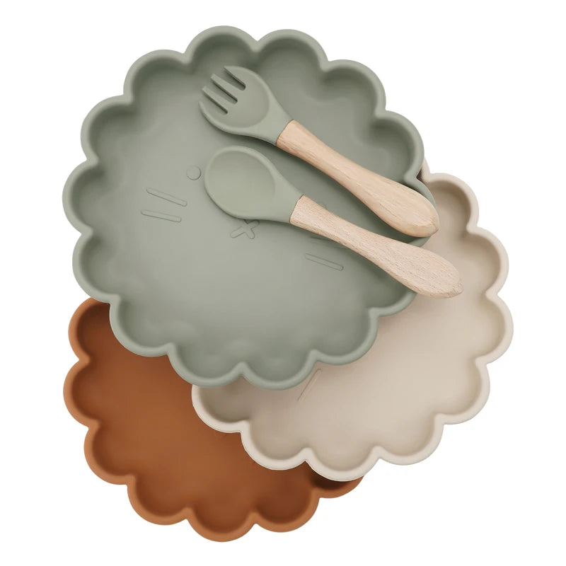 TinyBloom™ Baby Silicone Plate Set