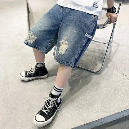 TrendyTrek™ Kids Denim Shorts 2025