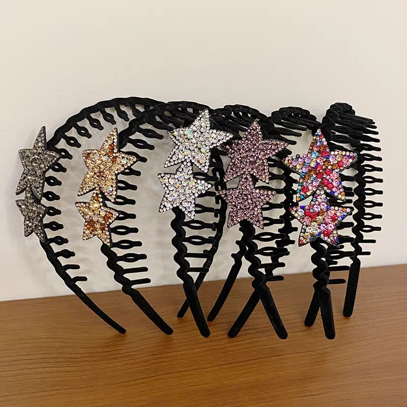 CelestiCharm™ Flocked Star Hairband