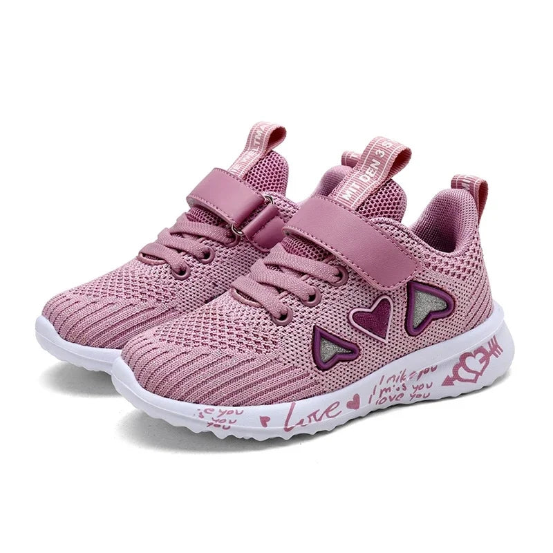 CuteStride™ Girls Cartoon Sneakers