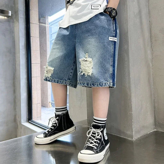 TrendyTrek™ Kids Denim Shorts 2025