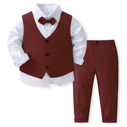 TinyDapper™ Cotton Vest Suit for Boys