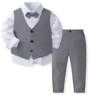 TinyDapper™ Cotton Vest Suit for Boys