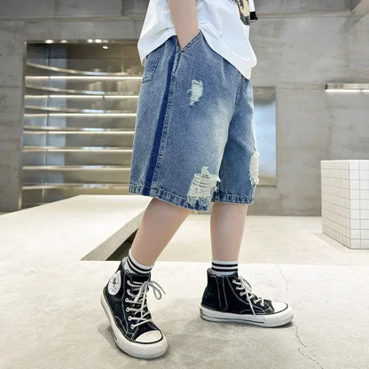 TrendyTrek™ Kids Denim Shorts 2025