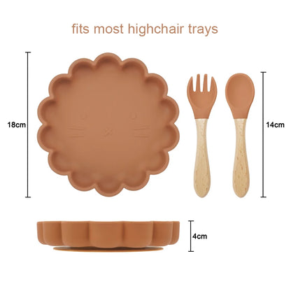 TinyBloom™ Baby Silicone Plate Set